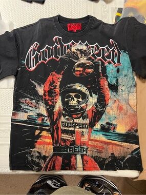 Godspeed Graphic Short Sleeve Tee - Black & Red